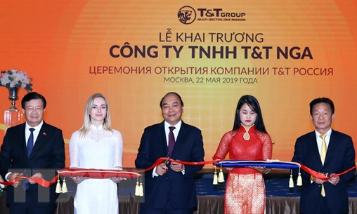 Thủ tướng dự lễ khai trương hoạt động của Tập đoàn T&T Group tại Nga