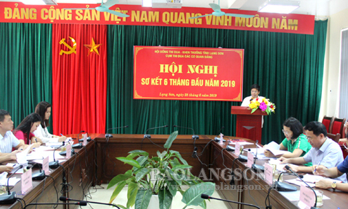 Cụm thi đua các cơ quan Đảng sơ kết 6 tháng đầu năm 2019