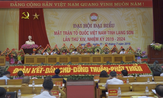 Đại hội Đại biểu Mặt trận Tổ quốc Việt Nam tỉnh Lạng Sơn lần thứ XIV, nhiệm kỳ 2019 - 2024