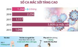 Số ca mắc sởi tăng cao trên toàn quốc