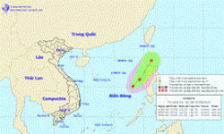 Áp thấp nhiệt đới trên Biển Đông, di chuyển theo hướng Đông Bắc