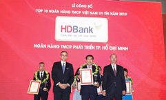 HDBank lọt tốp 6 ngân hàng thương mại tư nhân uy tín nhất năm 2019