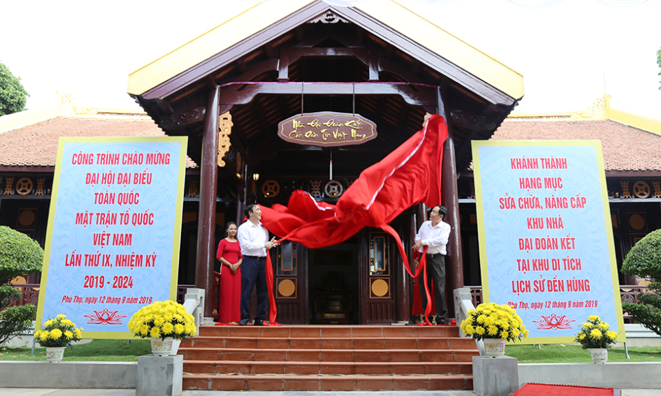 Khánh thành Nhà Đại đoàn kết các dân tộc Việt Nam tại Đền Hùng