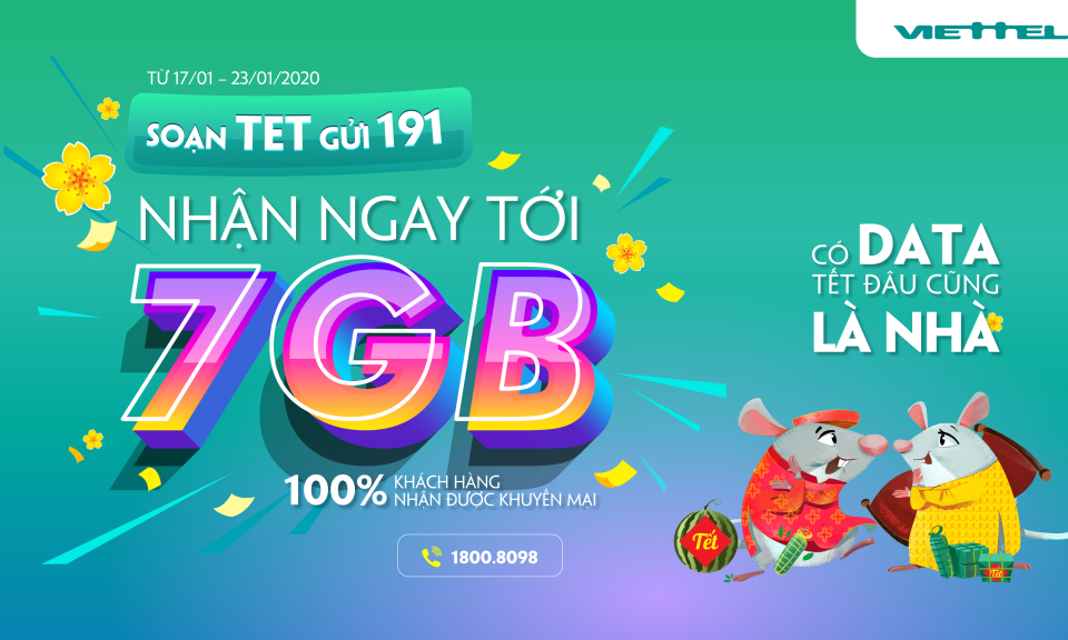 Viettel tặng 4G cho tất cả các khách hàng trong dịp Tết