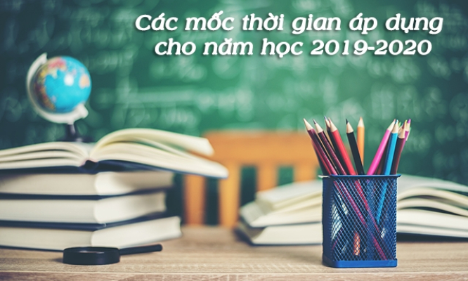 Các mốc thời gian áp dụng cho năm học 2019-2020