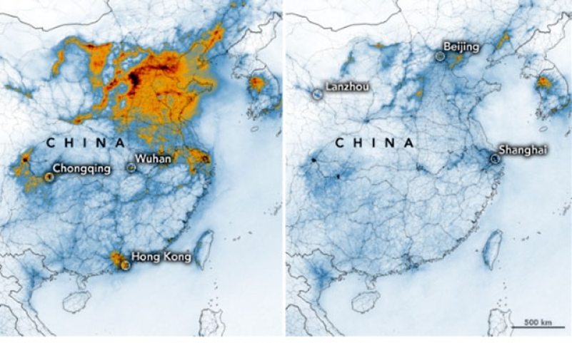 Dịch Covid-19 khiến ô nhiễm ở Trung Quốc giảm mạnh