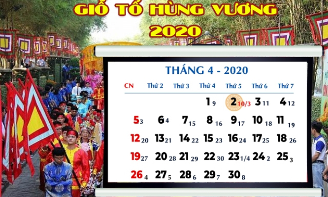 Nghỉ lễ Giỗ tổ Hùng Vương vào ngày 2-4