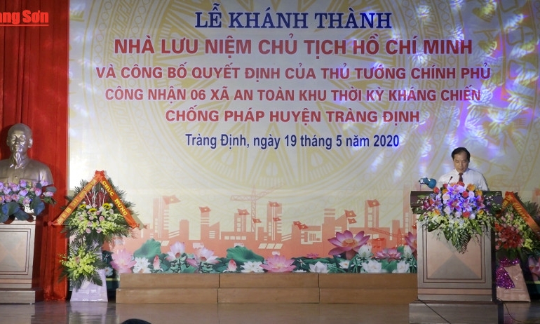 Khánh thành nhà lưu niệm Chủ tịch Hồ Chí Minh tại huyện Tràng Định