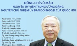 Quá trình công tác của nguyên Chủ nhiệm UB Đối ngoại Quốc hội Vũ Mão