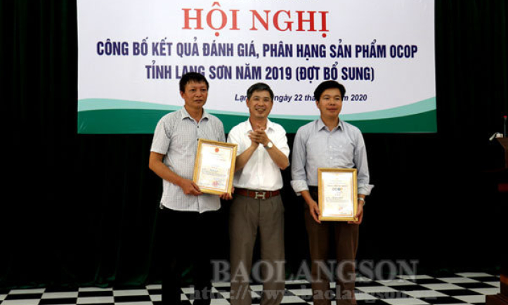 Công bố kết quả đánh giá, phân hạng 2 sản phẩm OCOP