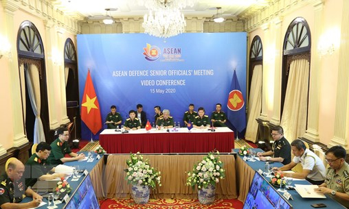Hình ảnh Hội nghị trực tuyến Quan chức Quốc phòng cấp cao ASEAN