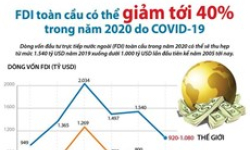 FDI toàn cầu có thể giảm 40% trong năm 2020 do COVID-19