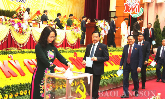 Đại hội đại biểu Đảng bộ tỉnh Lạng Sơn bầu đoàn đại biểu dự Đại hội đại biểu toàn quốc lần thứ XIII của Đảng