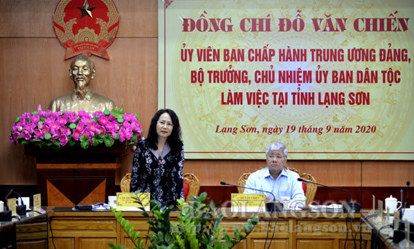 Đoàn công tác Uỷ ban Dân tộc làm việc tại Lạng Sơn