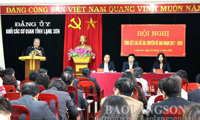 Tổng kết các đề án, chuyên đề giai đoạn 2017 - 2020