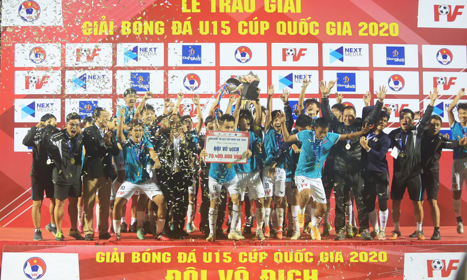 PVF vô địch U15 Cúp Quốc gia 2020