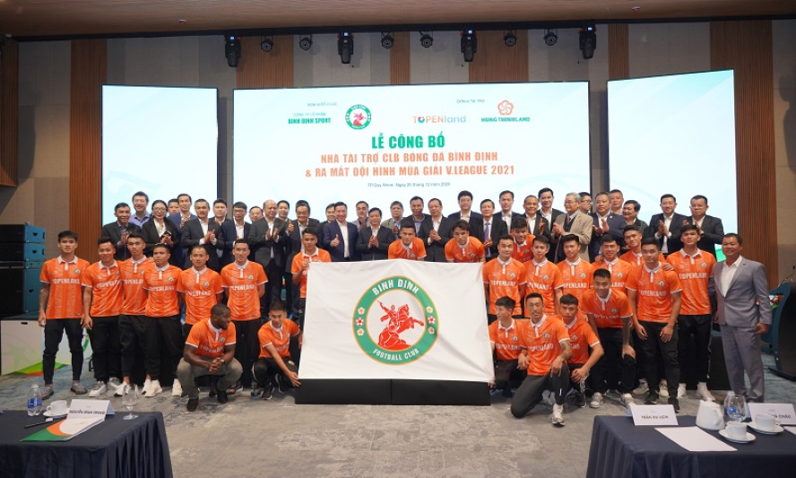 Topenland Bình Định đặt mục tiêu Top 6 mùa giải V.League 2021