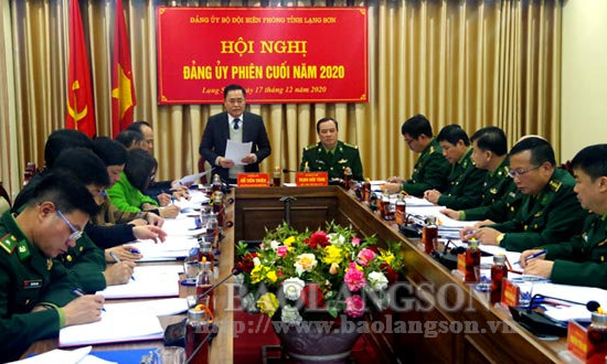 Đảng ủy Bộ đội Biên phòng tỉnh hội nghị phiên cuối năm 2020