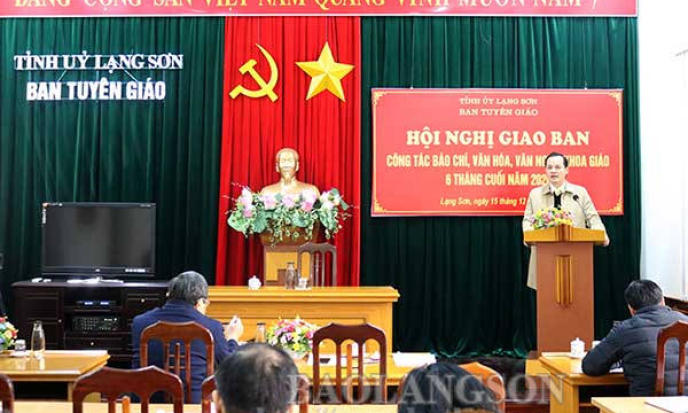 Giao ban công tác báo chí, văn hoá, văn nghệ, khoa giáo 6 tháng cuối năm 2020