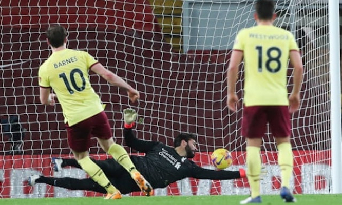 Hàng công bế tắc, Liverpool thua Burnley 0-1