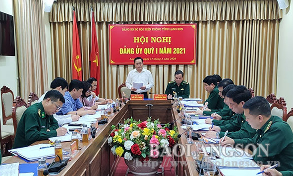 Đảng ủy Bộ đội Biên phòng tỉnh tổ chức hội nghị quý I/2021