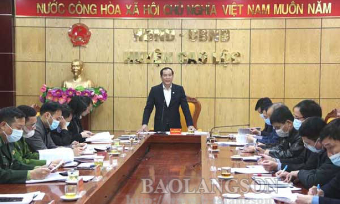 Lãnh đạo UBND tỉnh kiểm tra tại Cao Lộc