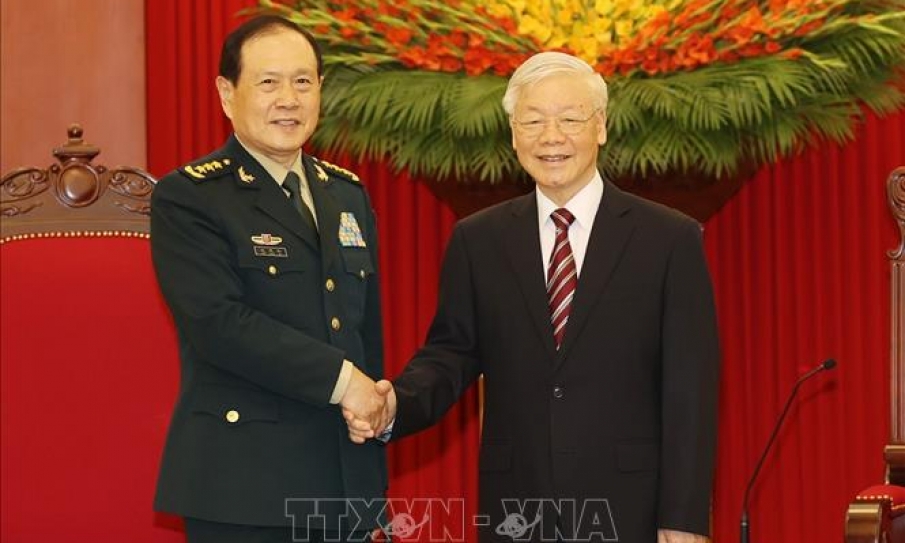 Tổng Bí thư Nguyễn Phú Trọng tiếp Ủy viên Quốc vụ, Bộ trưởng Bộ Quốc phòng Trung Quốc