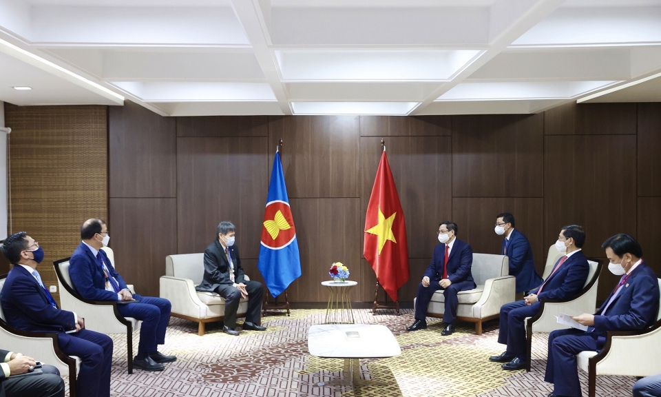 Thủ tướng Chính phủ Phạm Minh Chính tiếp Tổng Thư ký ASEAN
