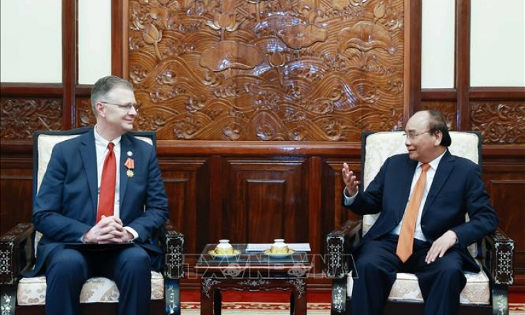 Chủ tịch nước Nguyễn Xuân Phúc tiếp Đại sứ Hoa Kỳ