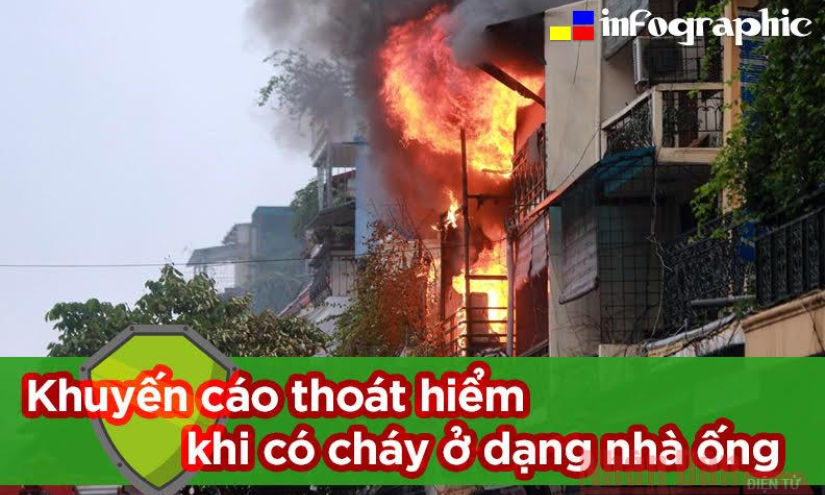 Khuyến cáo thoát hiểm khi có cháy ở dạng nhà ống