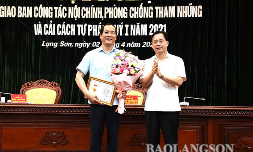 Giao ban công tác nội chính, phòng chống tham nhũng và cải cách tư pháp quý I/2021