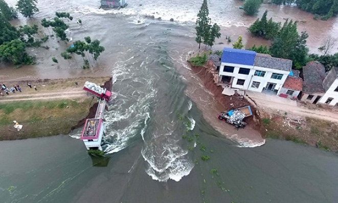 Trung Quốc: Nguy cơ lũ lụt nghiêm trọng khi lượng mưa cao kỷ lục