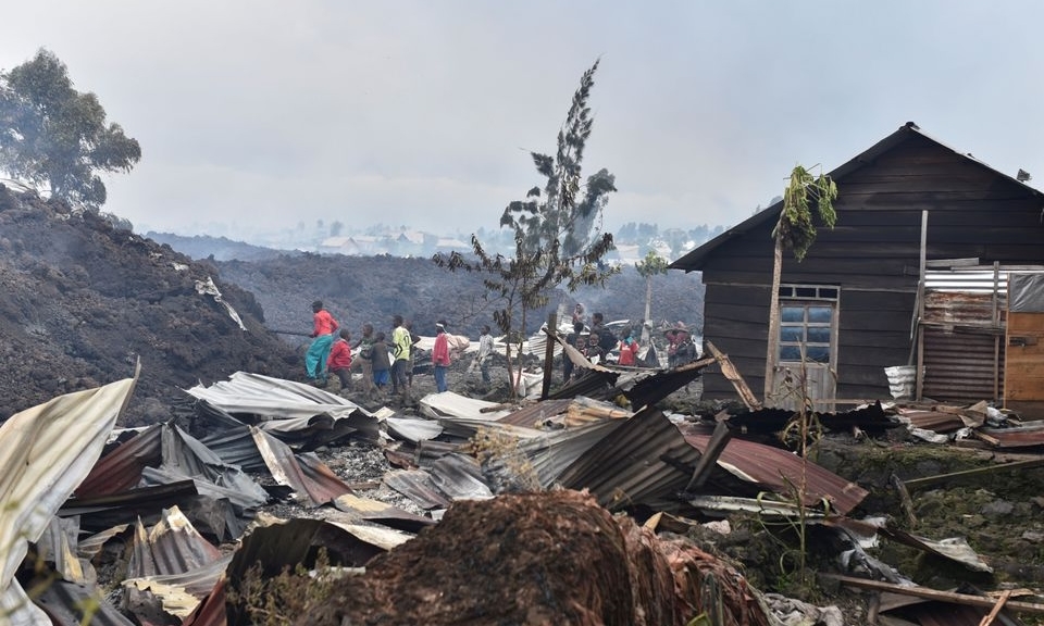 Congo: Núi lửa phun trào phá hủy hơn 500 ngôi nhà, khiến 15 người thiệt mạng