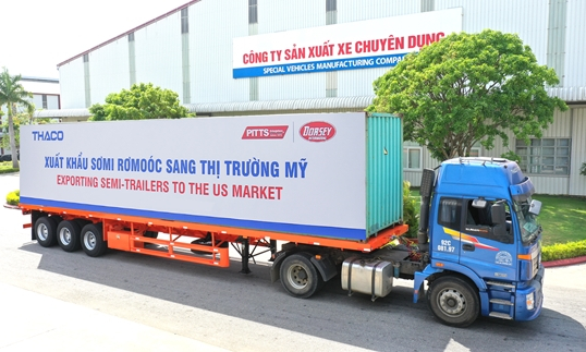 Thaco đẩy mạnh xuất khẩu sơmi romoóc sang thị trường Mỹ