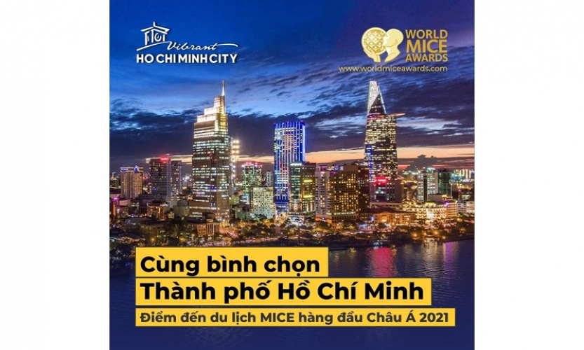 TP Hồ Chí Minh được đề cử “Điểm đến du lịch MICE hàng đầu châu Á năm 2021”