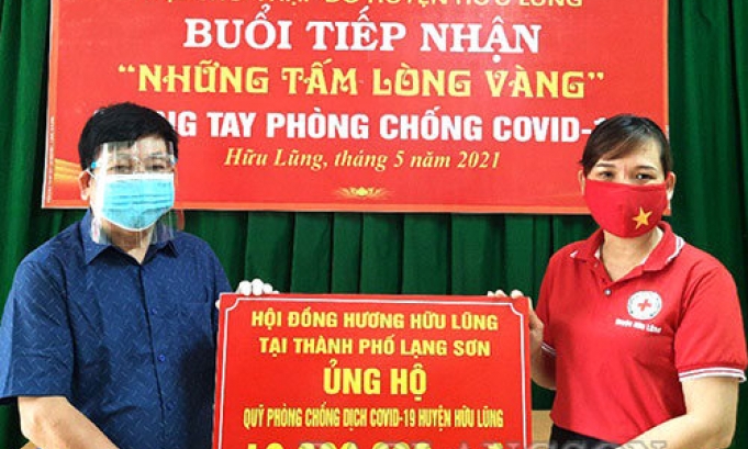 Ủng hộ Quỹ phòng, chống dịch Covid-19 huyện Hữu Lũng