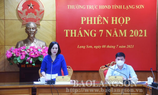 Thường trực HĐND tỉnh họp phiên tháng 7/2021