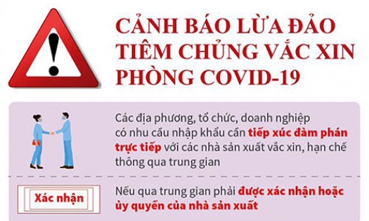 Cảnh báo về lừa đảo, giả mạo tiêm chủng vắc xin phòng COVID-19