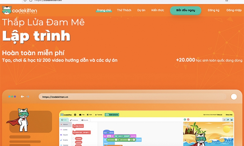 Nền tảng học lập trình miễn phí đầu tiên cho thiếu nhi Việt Nam
