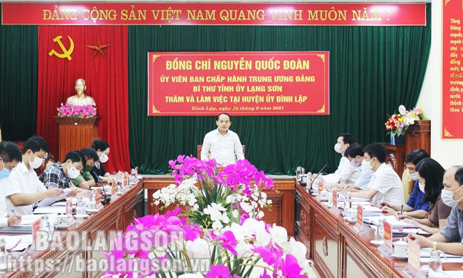 Đình Lập cần tập trung lãnh đạo, phấn đấu hoàn thành các chỉ tiêu ở mức cao nhất