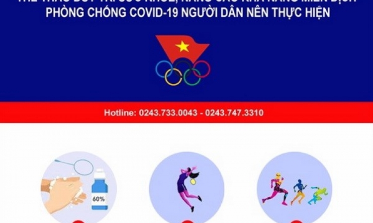 Khuyến khích dân tập thể dục tại chỗ nâng cao sức khỏe trước dịch bệnh