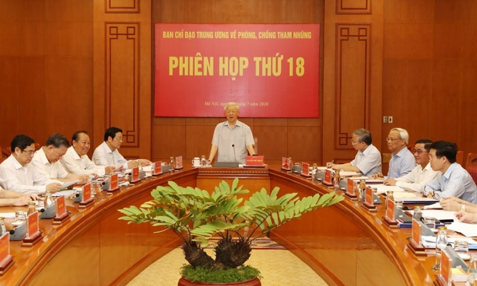 Ban chỉ đạo Trung ương về phòng, chống tham nhũng họp Phiên thứ 20