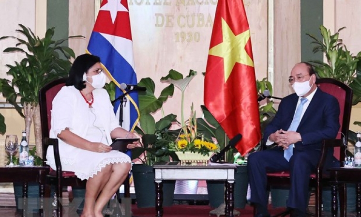 Chủ tịch nước tiếp lãnh đạo các tổ chức hữu nghị Cuba-Việt Nam