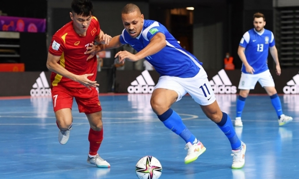 Đội tuyển futsal Việt Nam không thể tạo nên bất ngờ trước Brazil