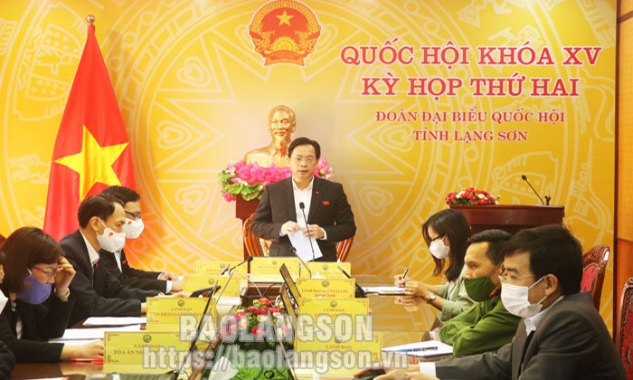 việc thứ sáu, Kỳ họp thứ hai, Quốc hội khóa XV: Đại biểu thảo luận trực tuyến và ở tổ về 3 dự án Luật (sửa