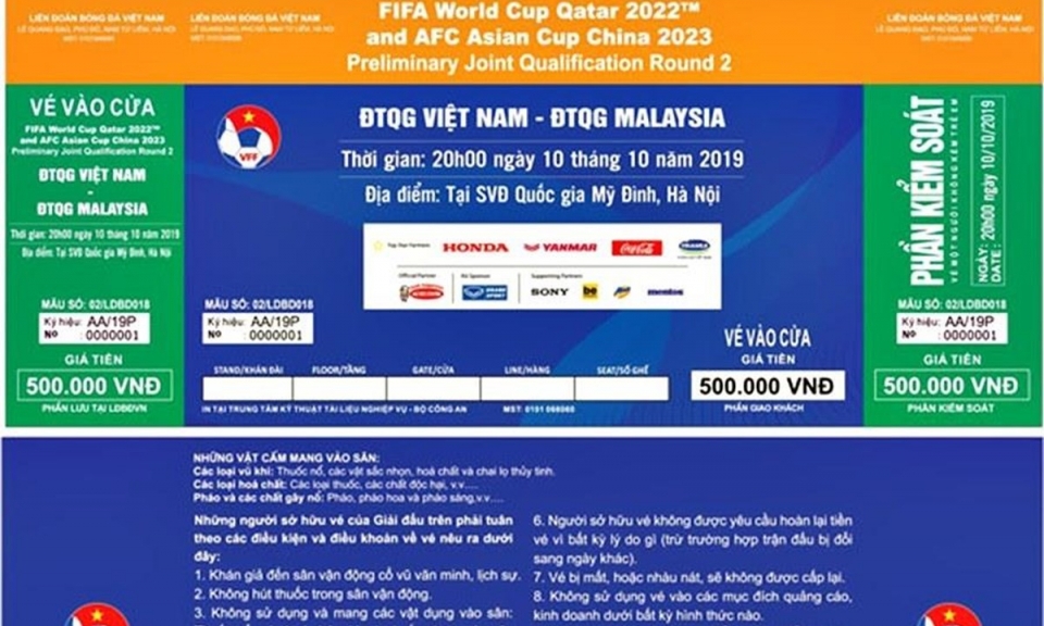 Cách thức mua vé xem đội tuyển Việt Nam ở vòng loại thứ ba World Cup