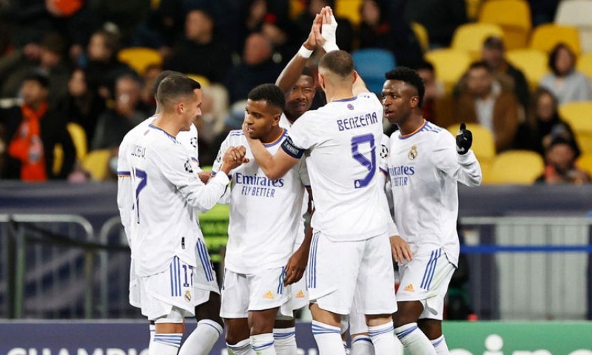 Real Madrid giành chiến thắng 5 sao tại Champions League