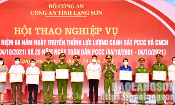 Hội thao Nghiệp vụ chữa cháy và cứu nạn cứu hộ tỉnh Lạng Sơn năm 2021