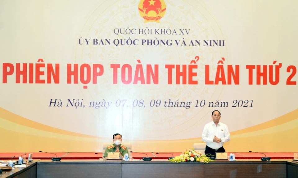 Thẩm tra báo cáo thực hiện nhiệm vụ ngân sách quốc phòng-an ninh năm 2021