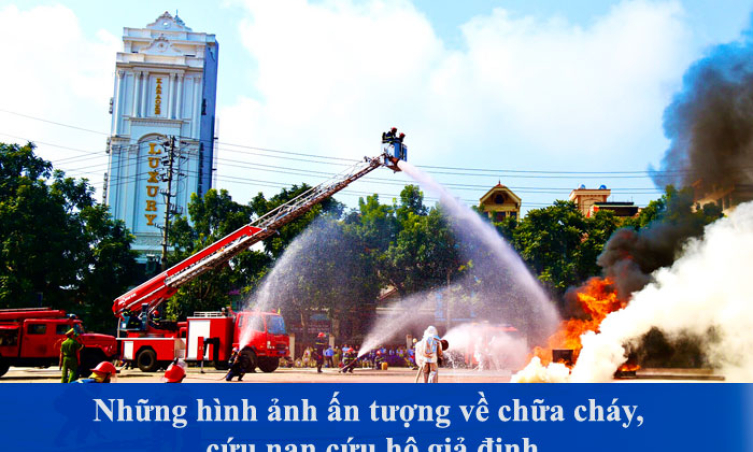 Những hình ảnh ấn tượng về chữa cháy, cứu nạn cứu hộ giả định